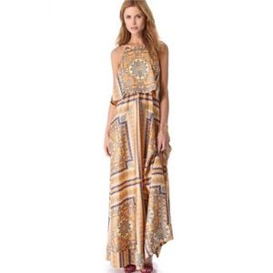 Torn by Ronny Kobo Celina Long Dress in Peach Small